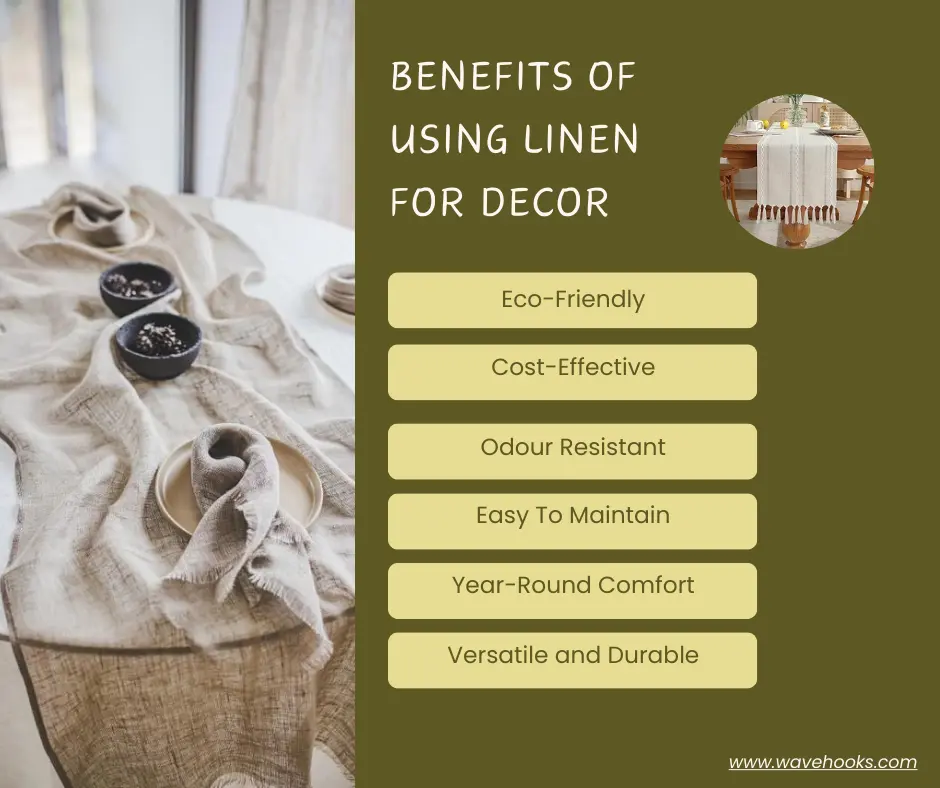 Infographic showing all the benefits of linen