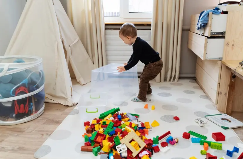 How to organize kids toys in living room