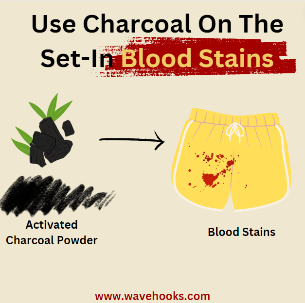 how to use charcoal to remove blood stains