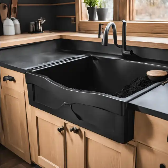 how to clean black composite sink