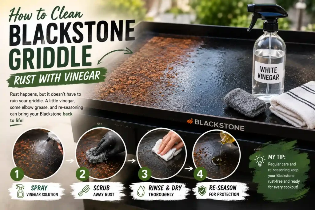 how to clean blackstone griddle using vinegar