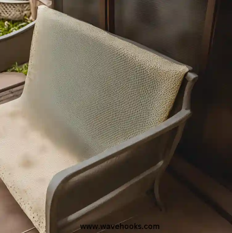 mold growth on the patio mesh furniture