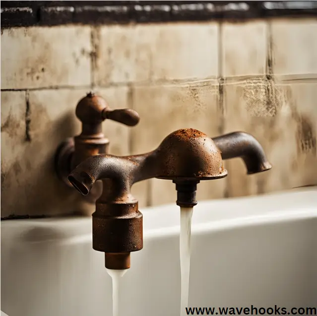 how to remove rust stains from bathroom taps