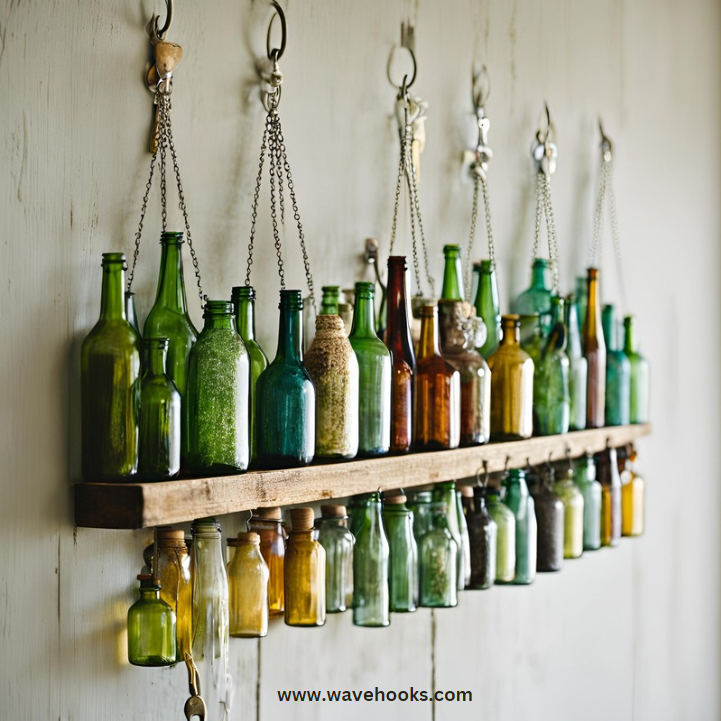 glass bottles as key holders