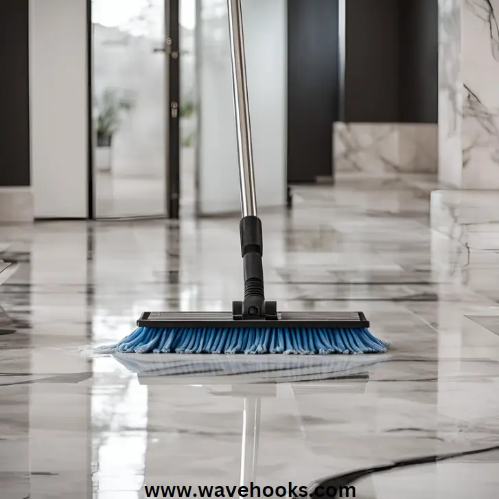 how to clean marble at home with a broom