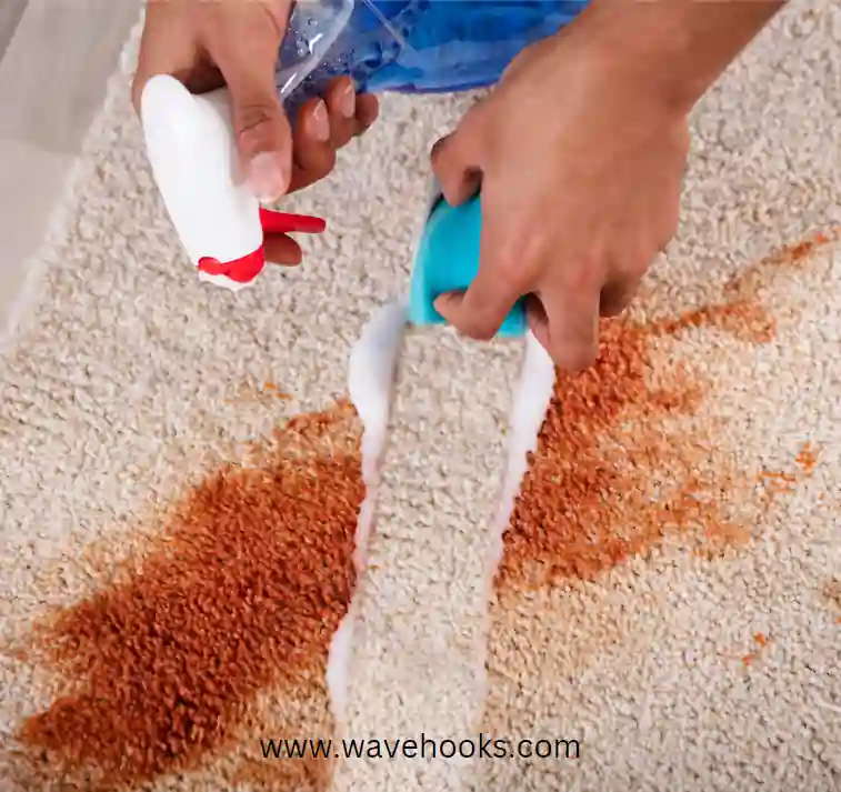 brush cleaning the carpet