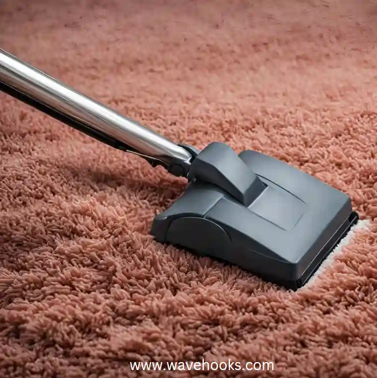 cleaning the carpet