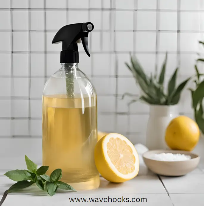 Homemade Shower Cleaner with lemon