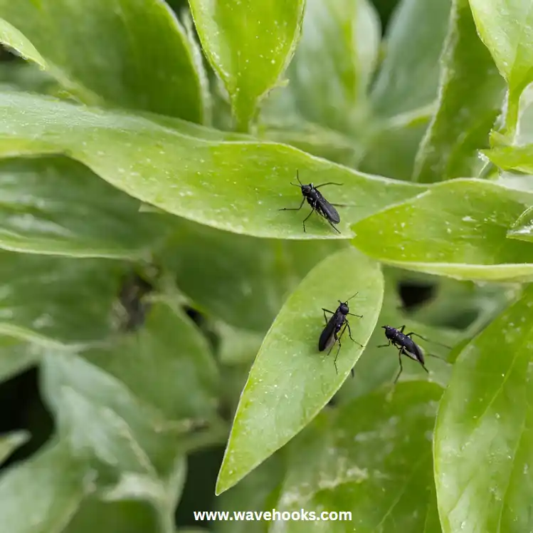 gnats on leaves