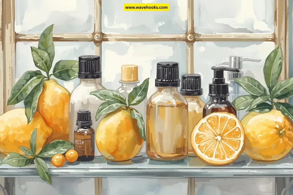 homemade shower cleaner with lemon