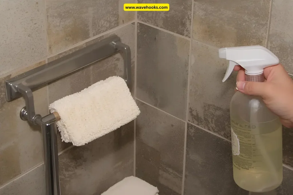 cornstarch spray on the shower