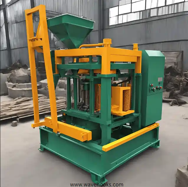 concrete machine in green color