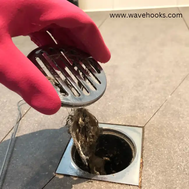 how to clean shower drain with the gloves