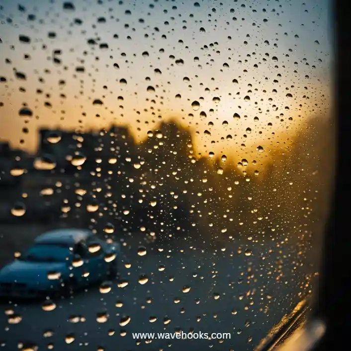 water stains on the car glass