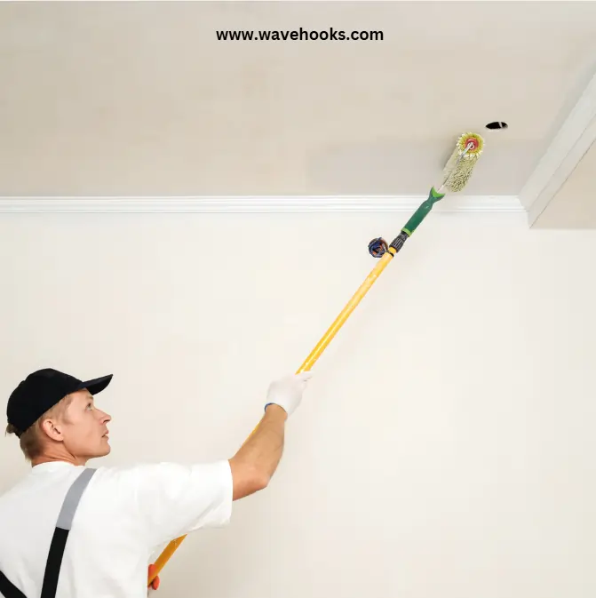 cleaning the ceiling walls