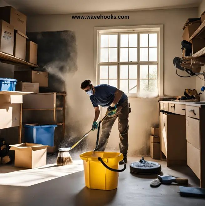 cleaning the garage