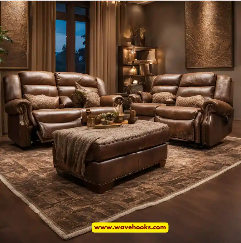 leather couch in the home