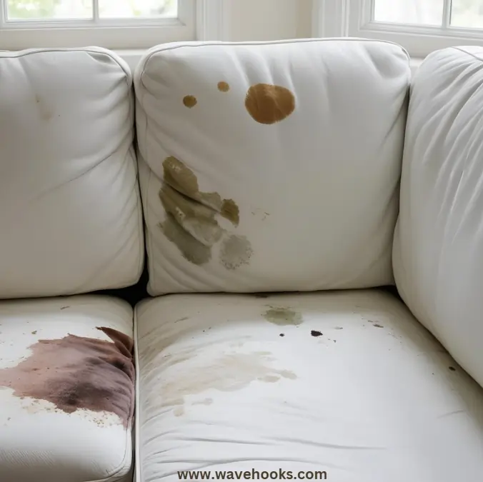 how to clean stains on white couch