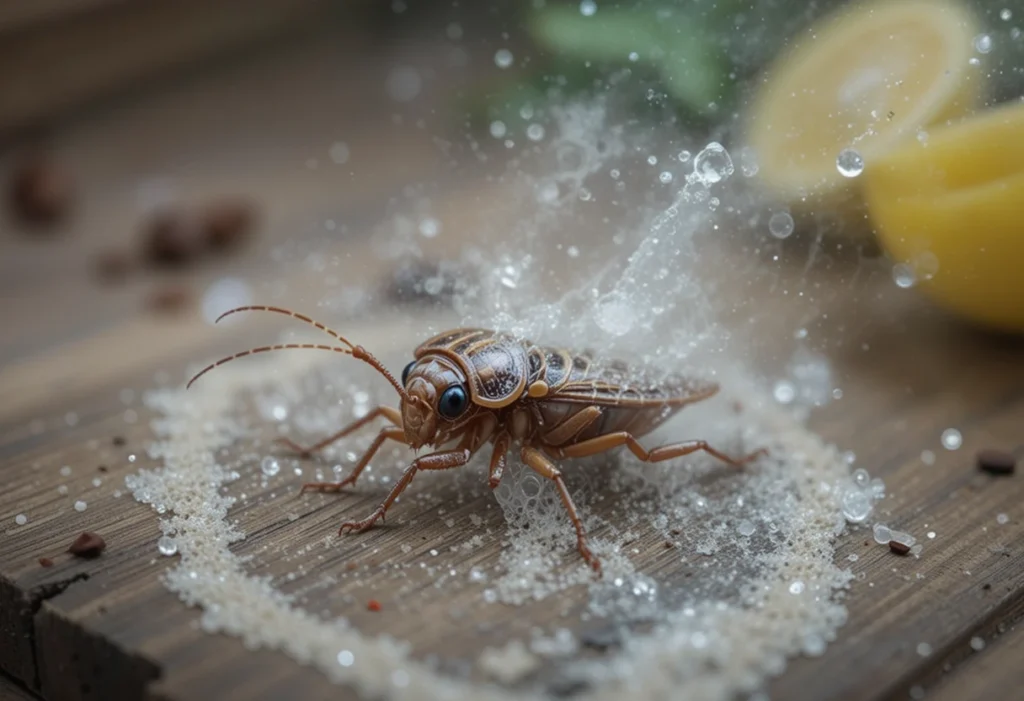 vinegar spray on roaches