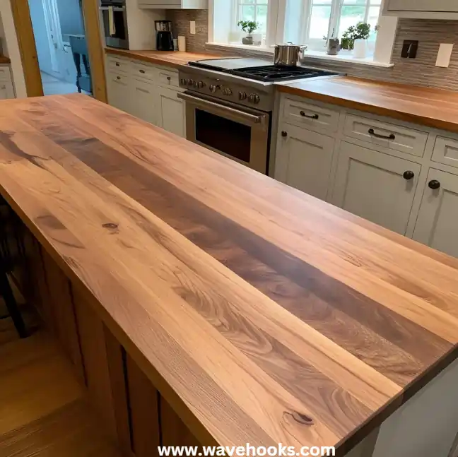 wood surface in the kitchen