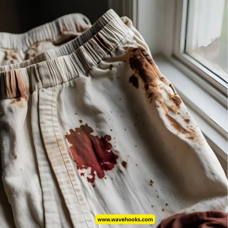 stains on the cotton clothes