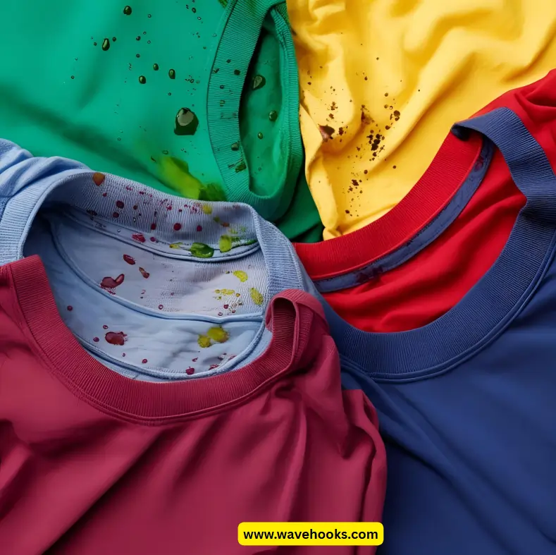 stains on the colored clothes