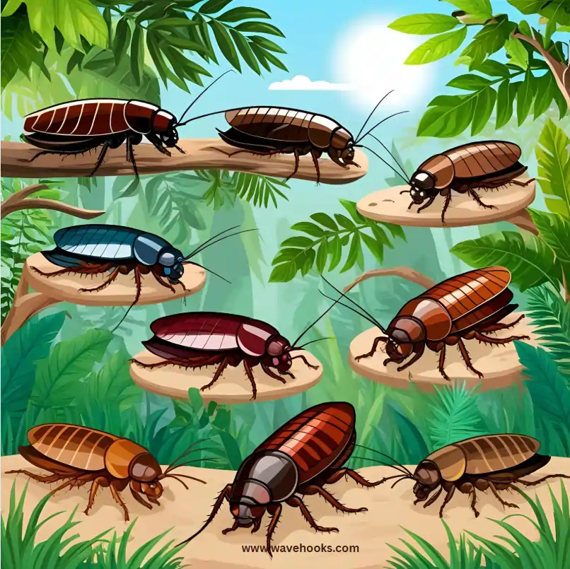 different types of roaches