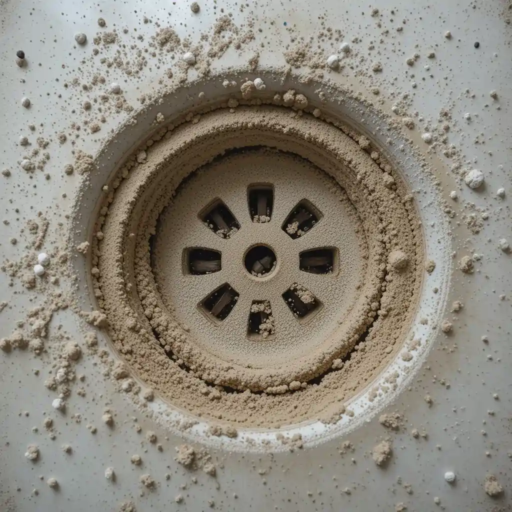 drain cap filled with the powder
