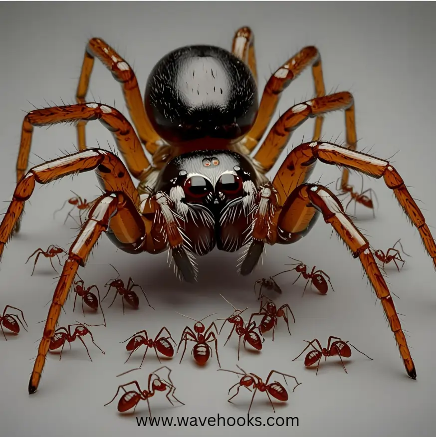do spiders eat ants
