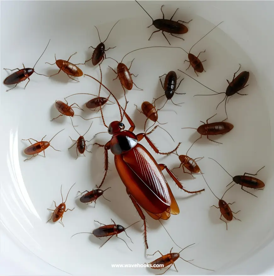 baby roaches in bathroom