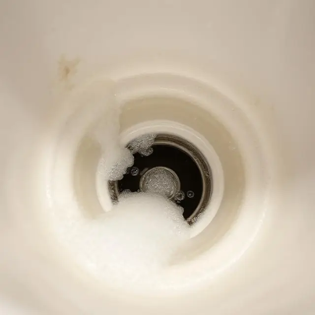 bathroom drain clogged with the salt and boiling water