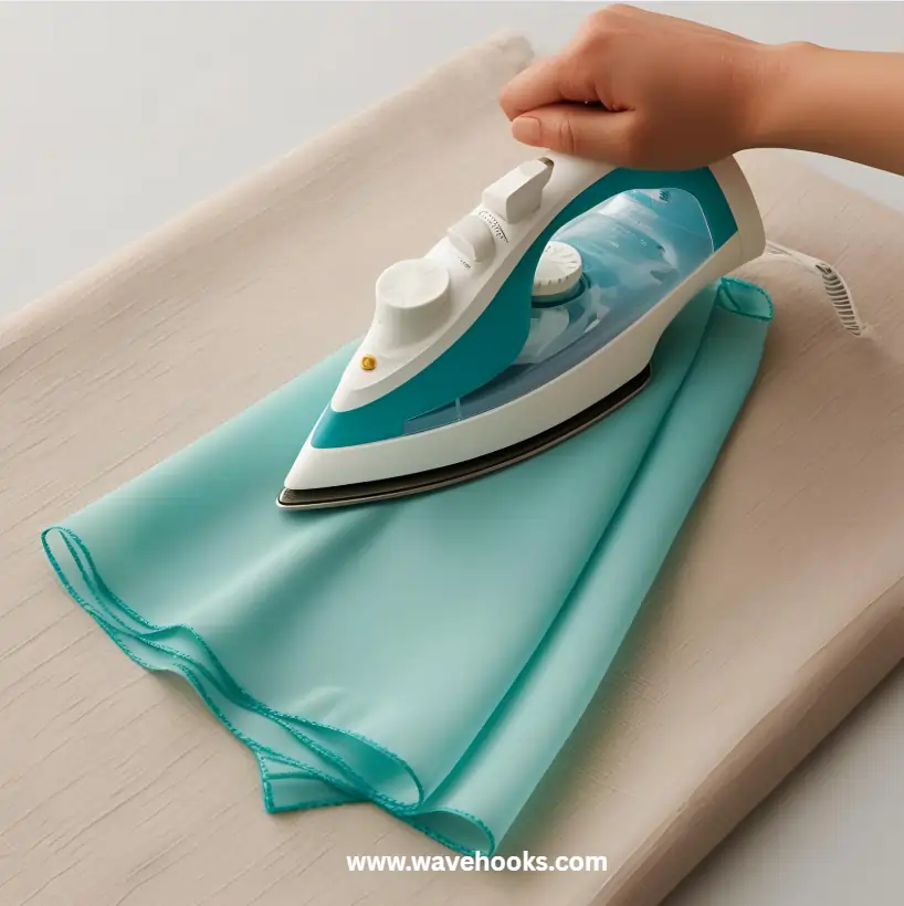 steam iron a cloth