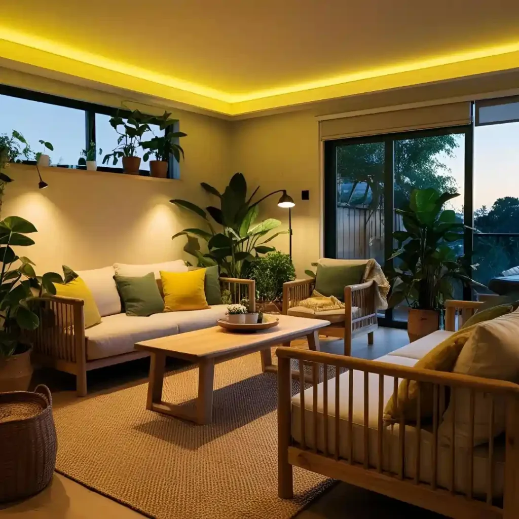 spring decor ideas with eco friendly lights
