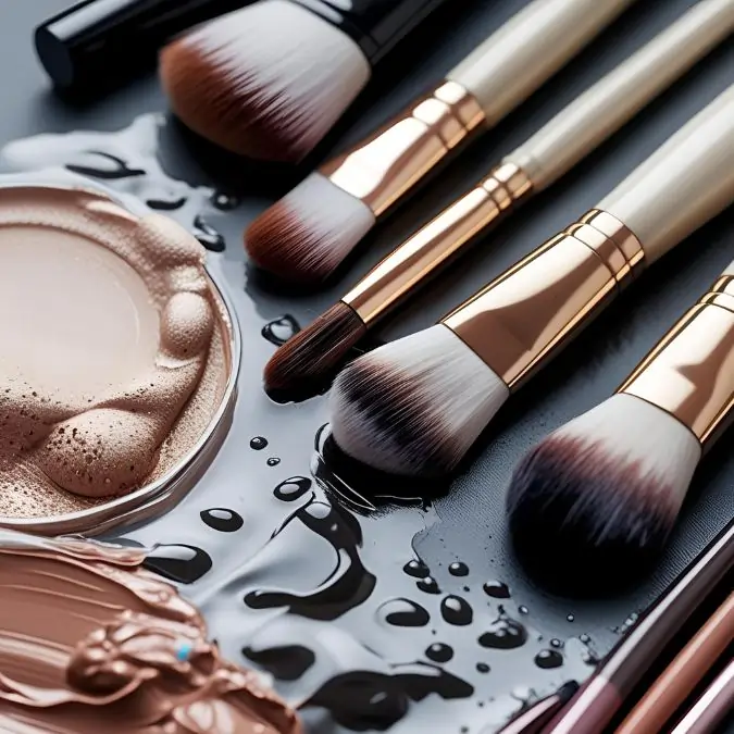 makeup brush cleaning