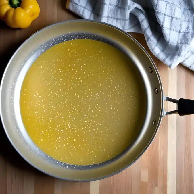 ghee in aluminium pan