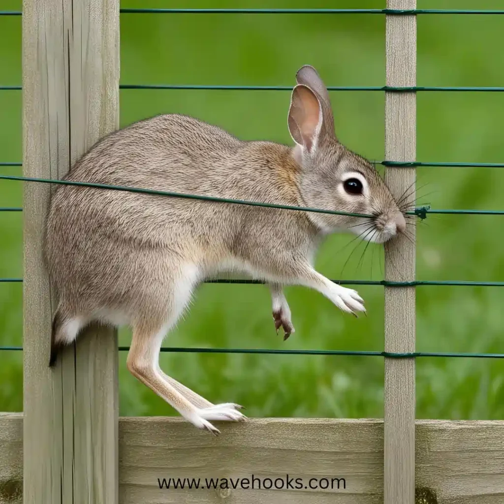 rabbits stuck in the fence