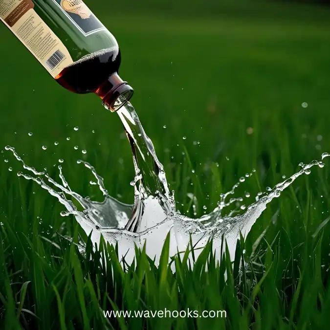 vinegar on grass