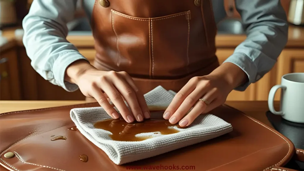 cleaning a leather