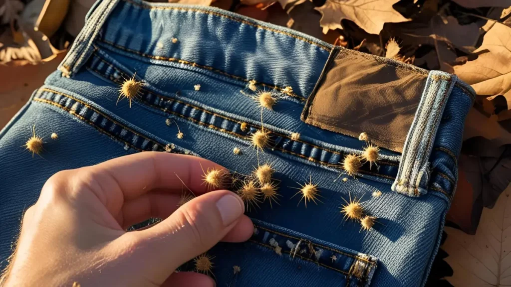hard burrs on the clothes