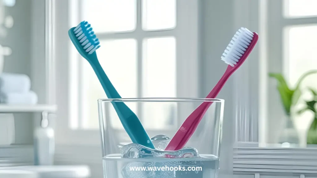 brush soaked in the hydrogen peroxide