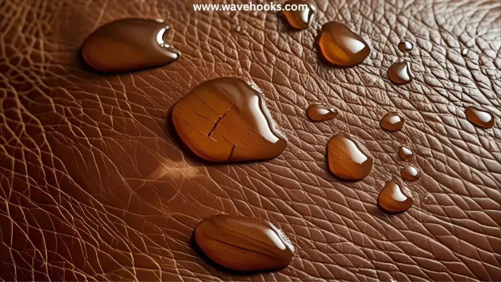 water stains on the leather