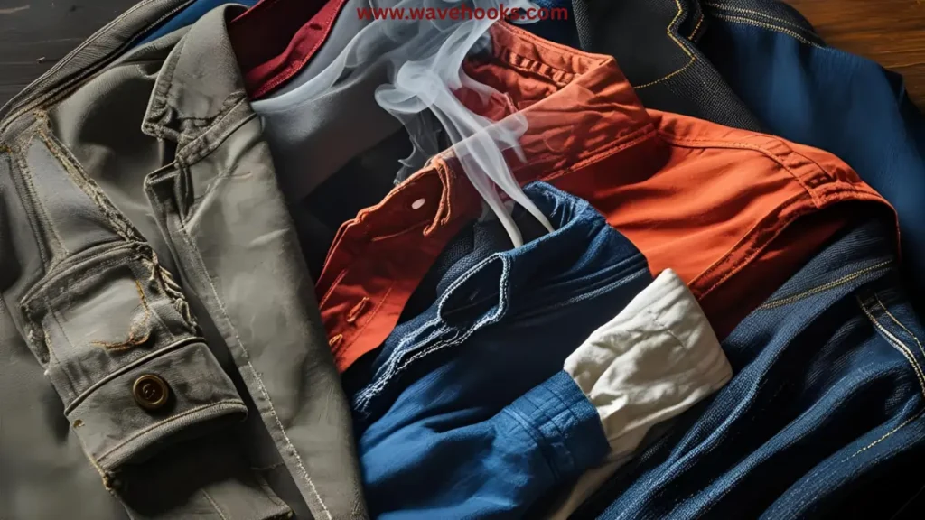 oil smell from the clothes
