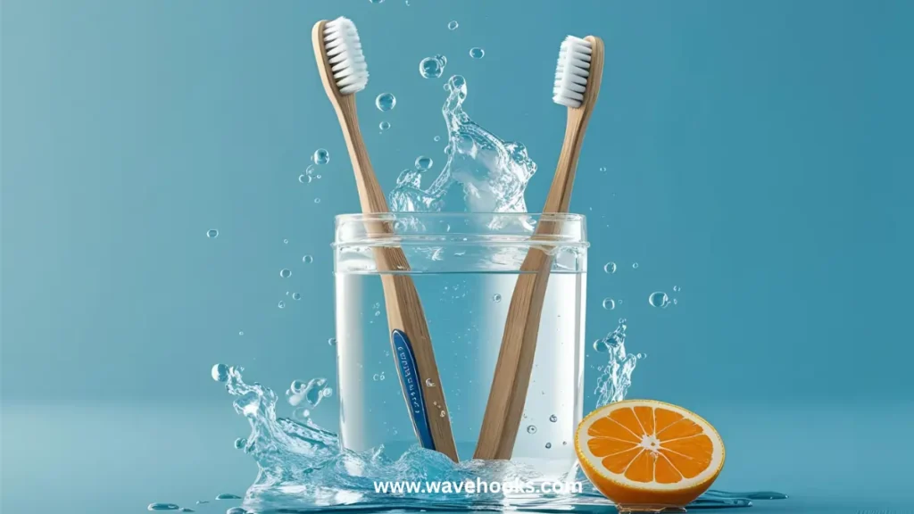 how long should i soak my toothbrush in hydrogen peroxide