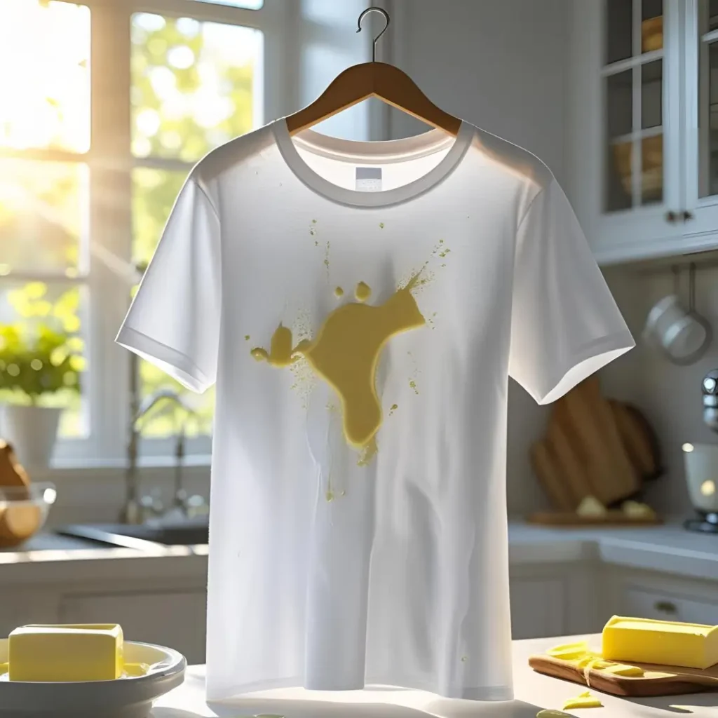 butter stains on clothes