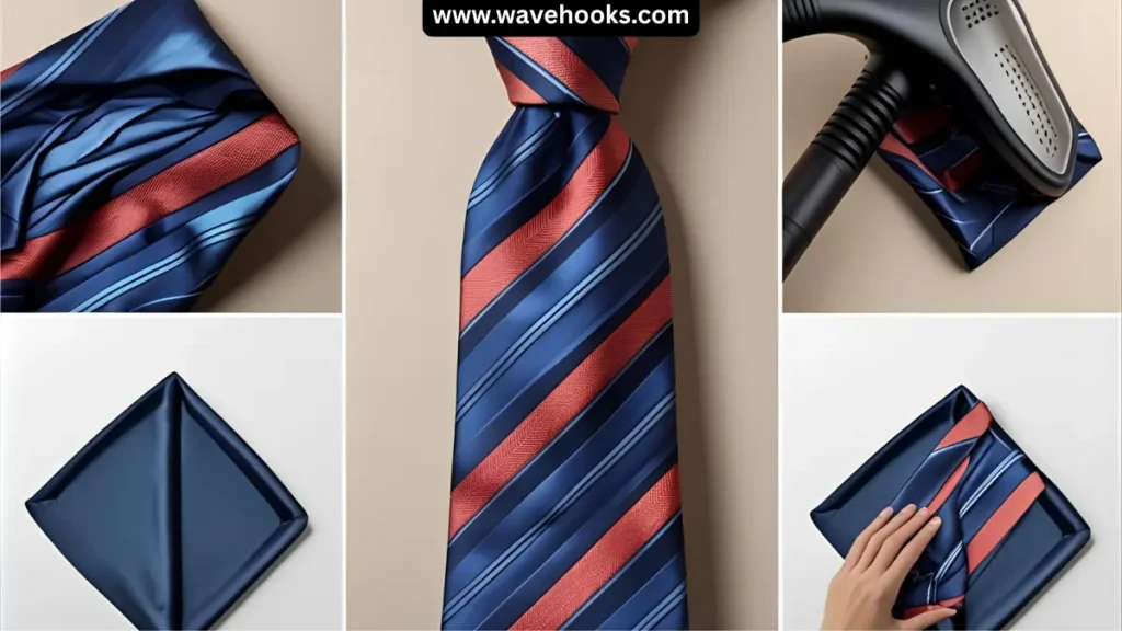 wrinkles out of plyester tie