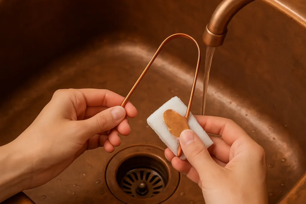 how to clean copper tongue scrapper