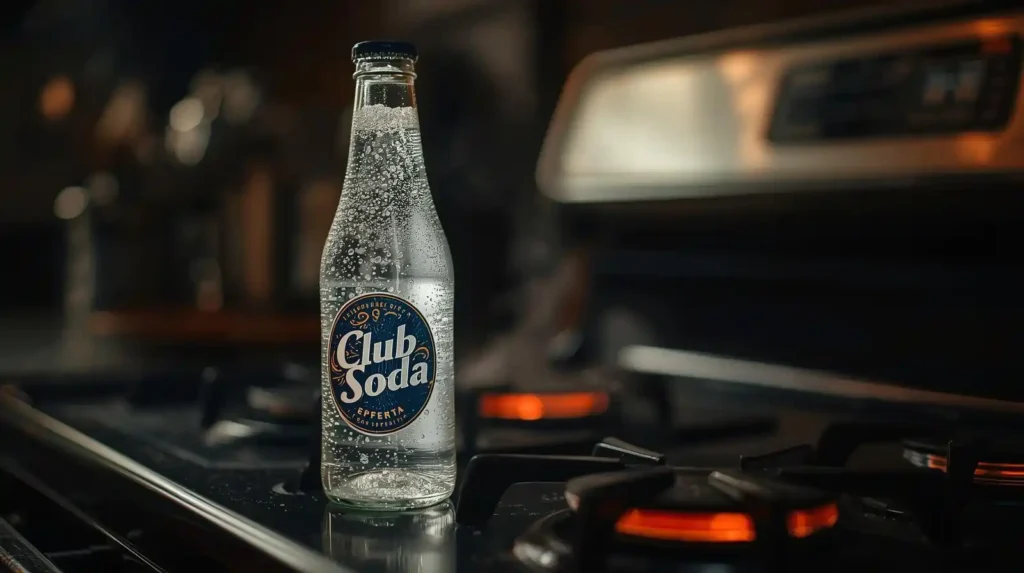 club soda on the stove top burners