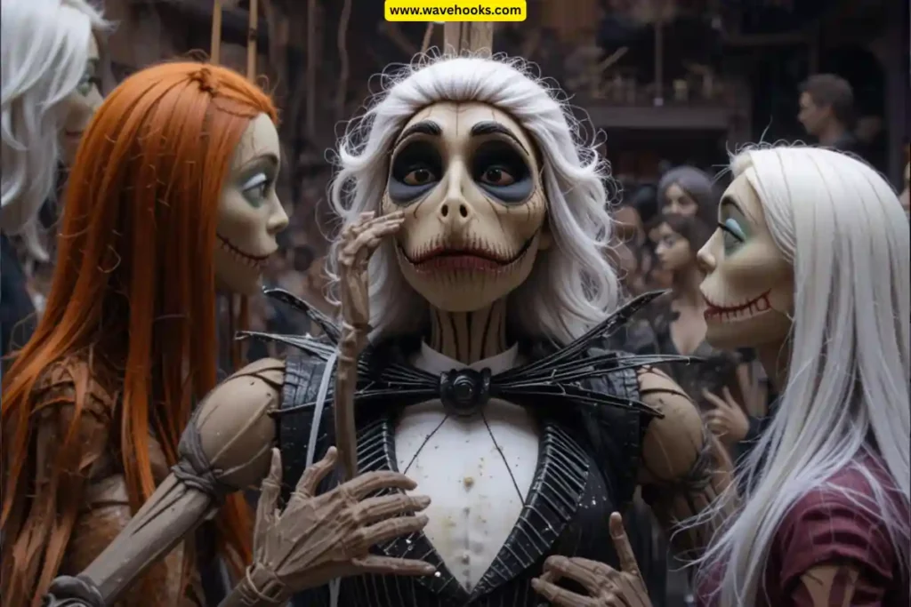 is the nightmare before christmas about halloween[[behind-the-scenes puppet set]