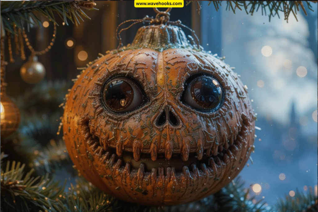 Pumpkin turned into an ornament