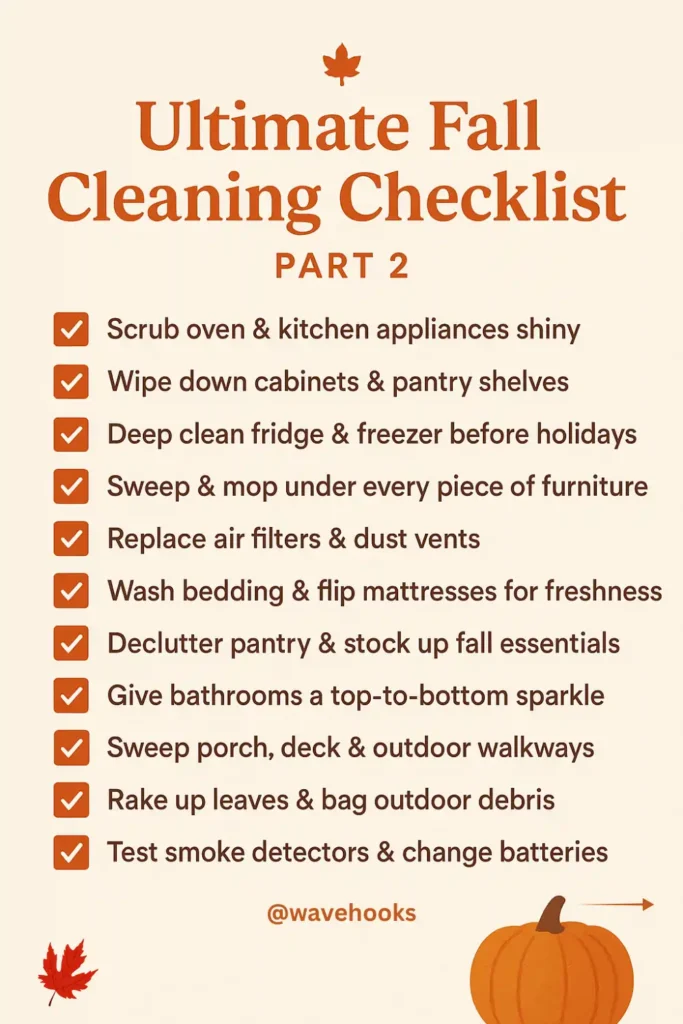 ultimate fall cleaning checklist part 2